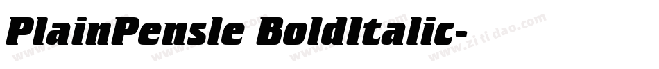 PlainPensle BoldItalic字体转换